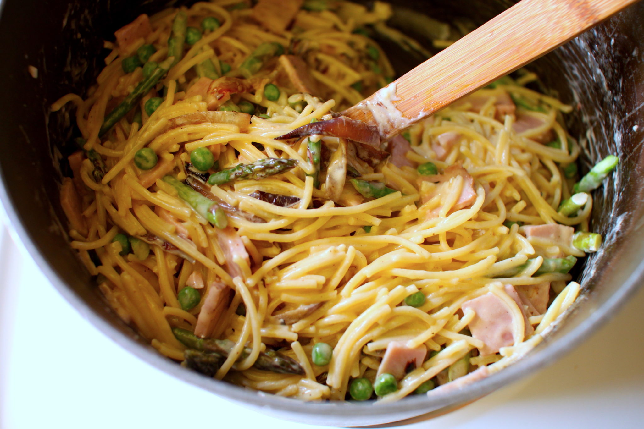 Springtime Spaghetti Alfredo Recipe