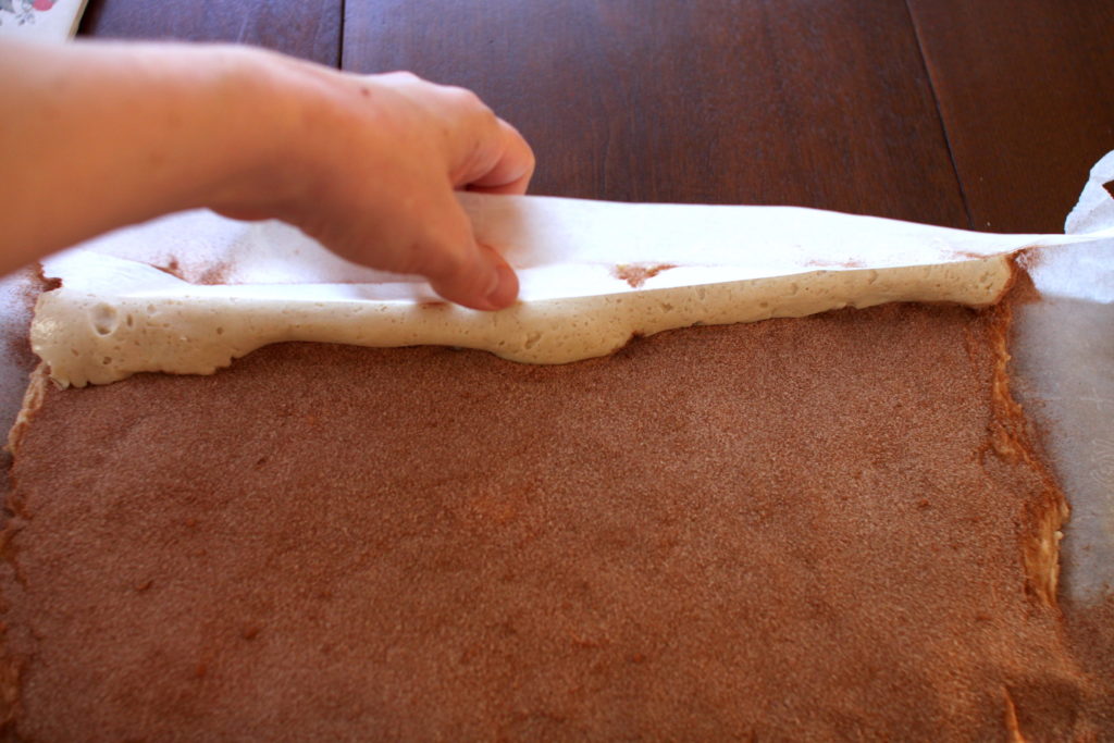 How to roll gluten-free cinnamon roll dough